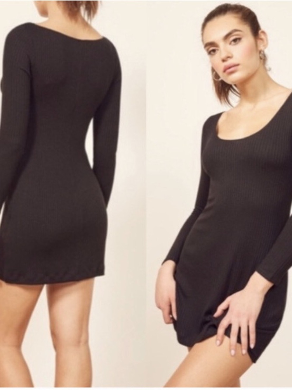 Reformation Jeans Dress Mini Black Women’s Size Large